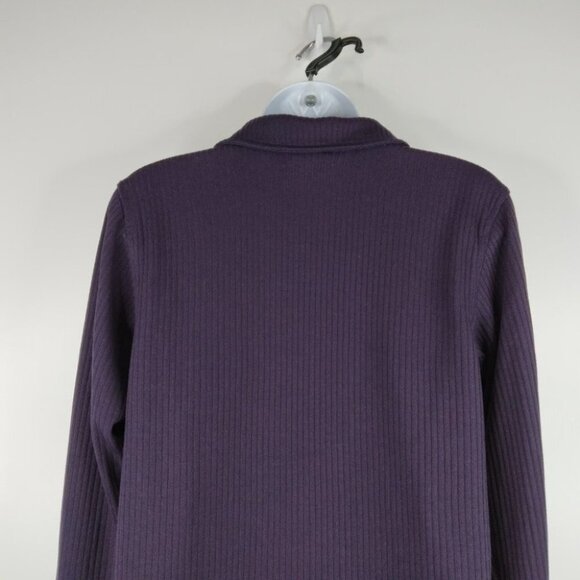 North Face Tekware Technology Top Quarter Zip Sweater Purple Size Medium - Picture 7 of 9